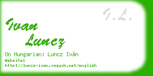 ivan luncz business card